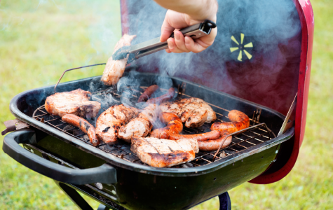 A variety of meats on the grill